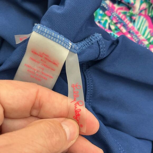 Lilly Pulitzer Women's Multicolor Leola Oyster Bay One Piece Swimsuit Size 12 - Picture 12 of 12